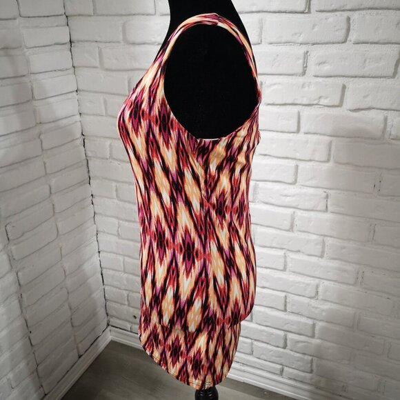 2 / $30.00 - Eclipse Ladies Size Medium Multi Colored Longer Tank Top - Picture 4 of 8